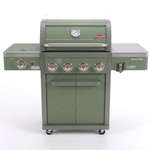 גריל גז קולמן רבולושן 4 מבערים + כירת צד, ירוק